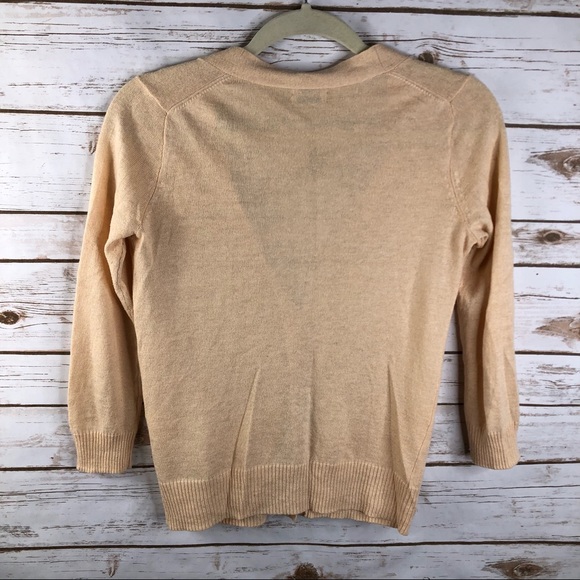 Wallace cream linen blend button up vneck cardigan - Picture 6 of 8